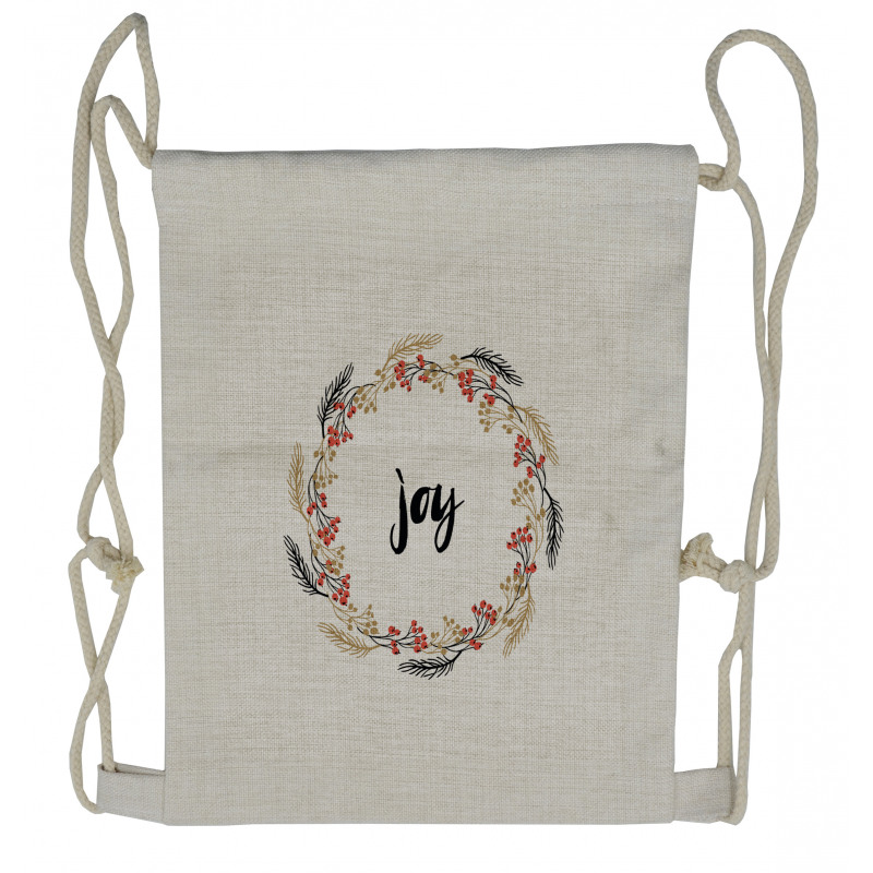 Wreaths Vintage Design Drawstring Backpack