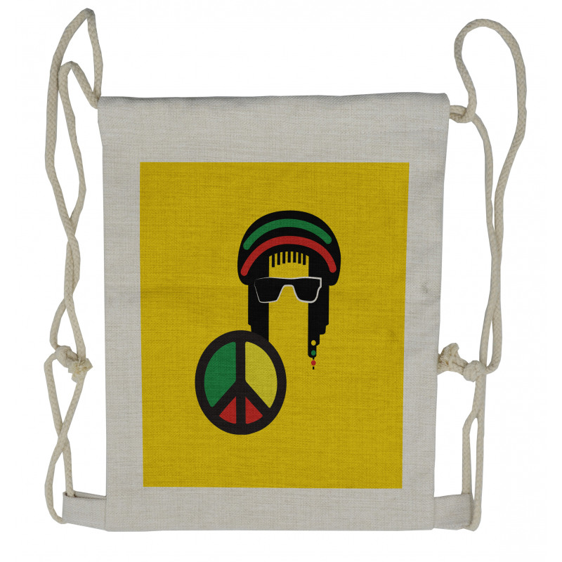 Conceptual Reggae Man Drawstring Backpack