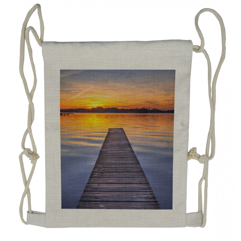 Sunset at Paterwoldsemeer Drawstring Backpack