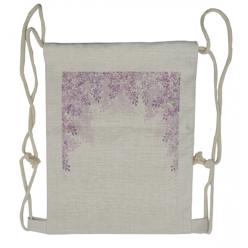 Lilac Blossoms Spring Drawstring Backpack