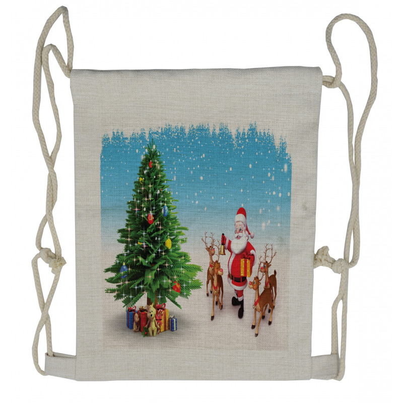 Jingle Bells Tree Drawstring Backpack