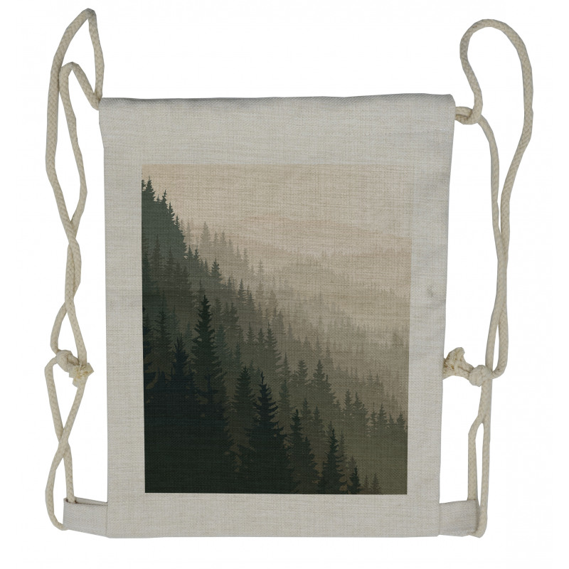 Scandinavian Nature Drawstring Backpack