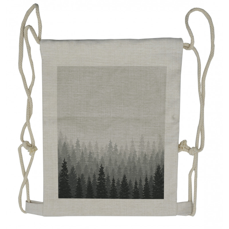 Wilderness Theme Foliage Drawstring Backpack