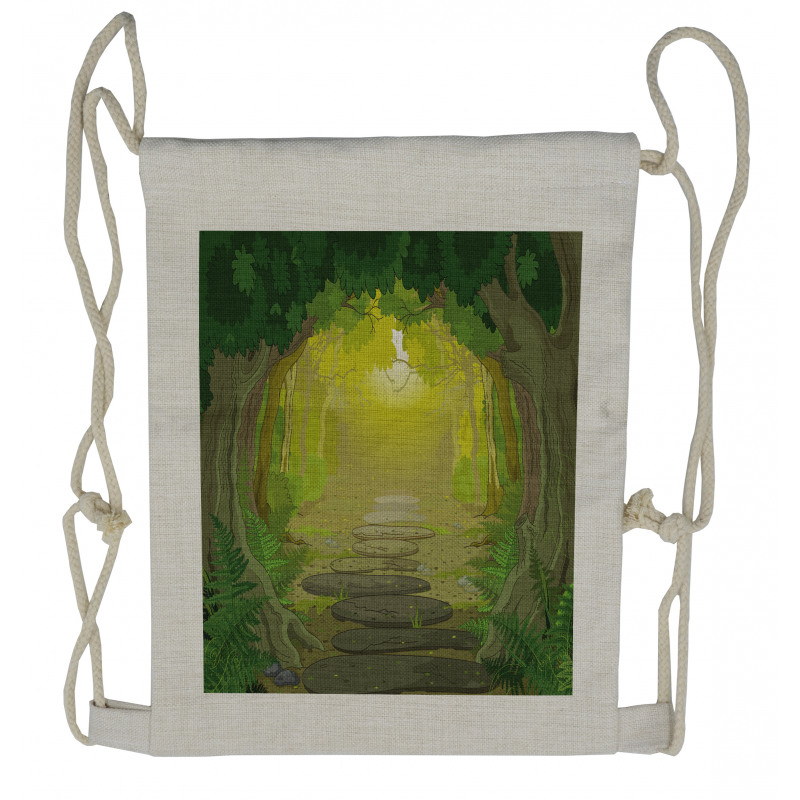 Pathway Trees Drawstring Backpack