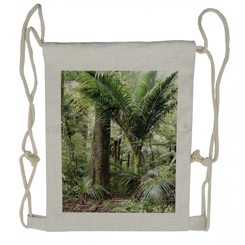 Lush Foliage Jungle Drawstring Backpack