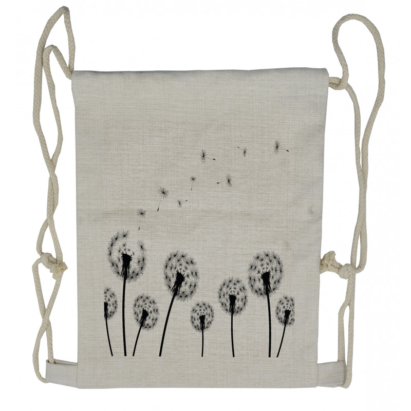 Faded Blowball Plant Drawstring Backpack