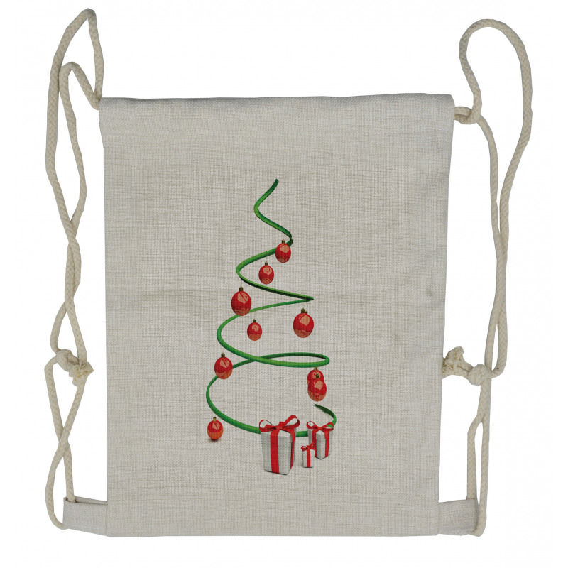 Abstract Xmas Tree Drawstring Backpack