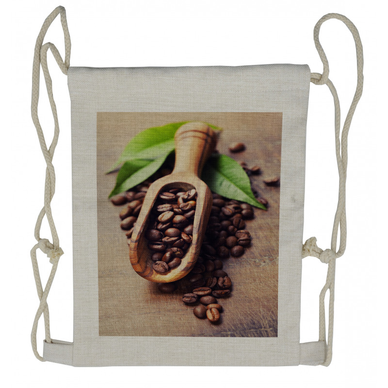 Coffee Plant on Table Drawstring Backpack