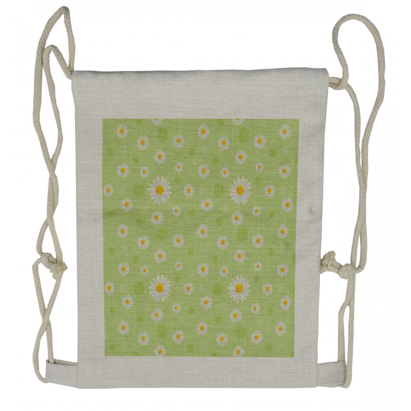 Spring Daisy Drawstring Backpack