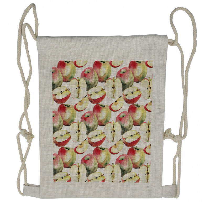 Organic Mclntosh Fruits Drawstring Backpack