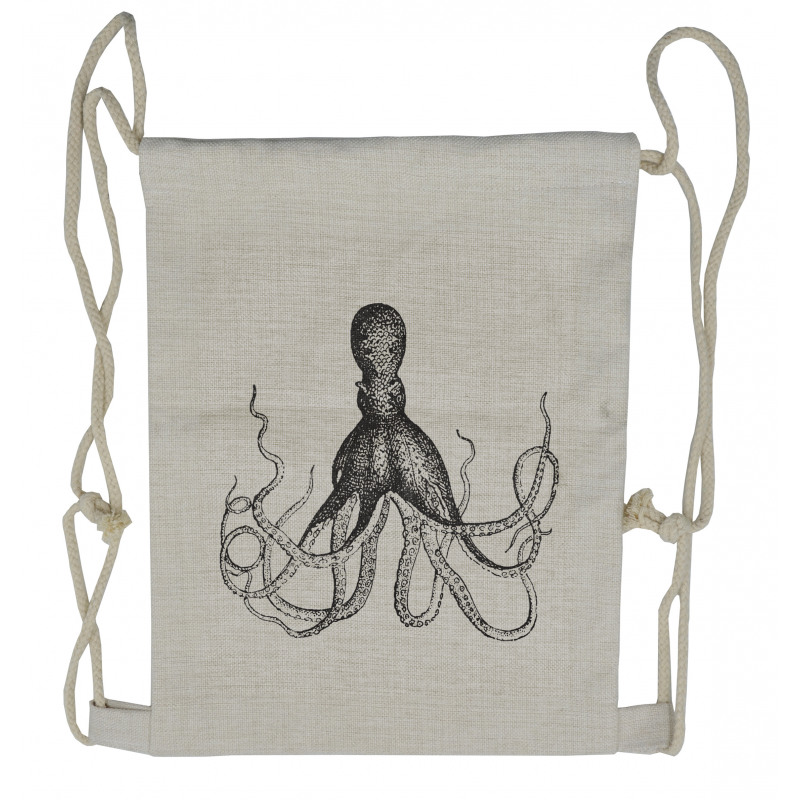 Aquatic Animal Sketch Drawstring Backpack
