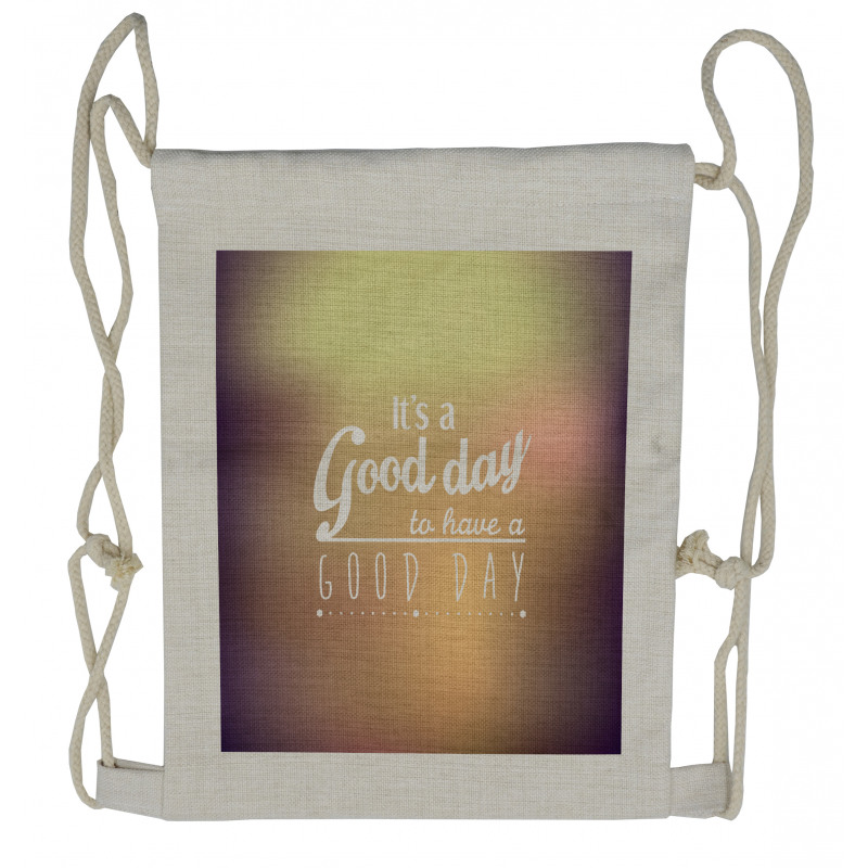Day Words Drawstring Backpack