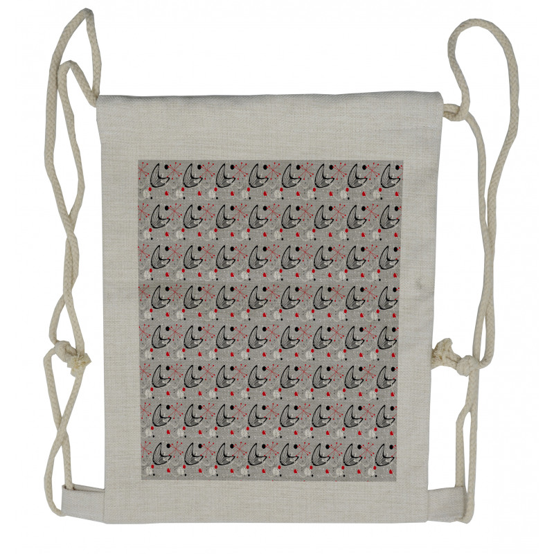 Atomic 50s Design Drawstring Backpack