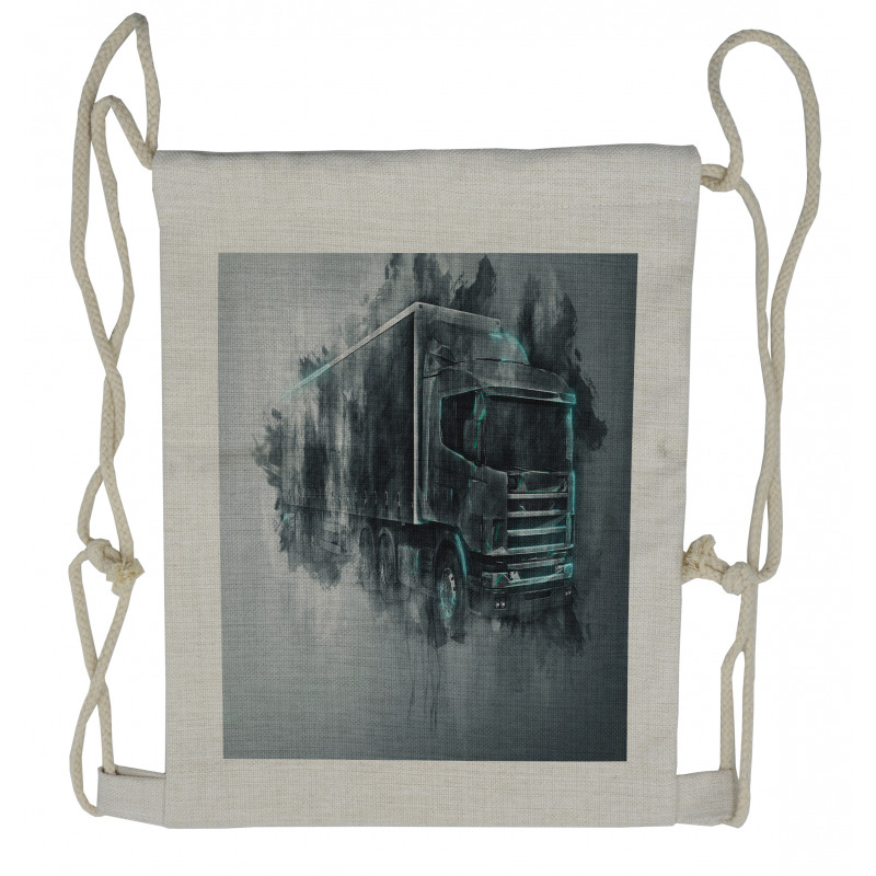 Cargo Delivery Theme Drawstring Backpack