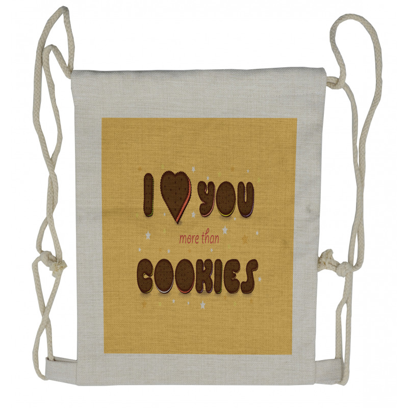 Chocolate Cookie Drawstring Backpack