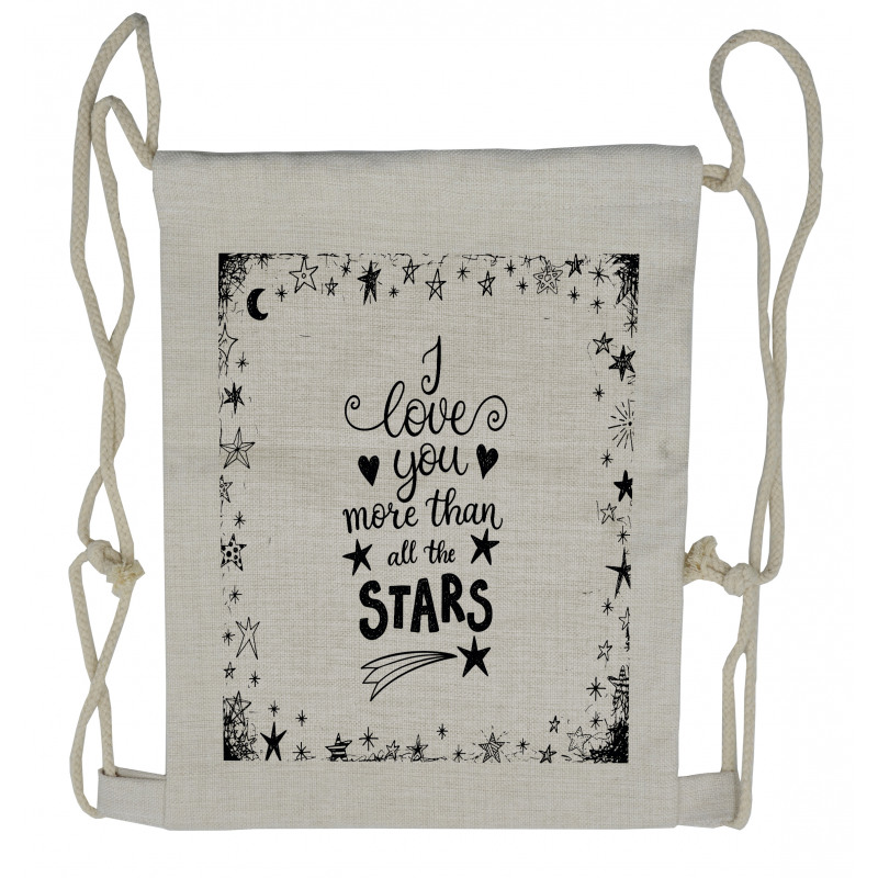 Stars for Loved Drawstring Backpack