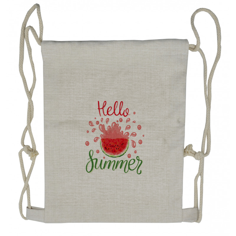 Cartoon Watermelon Drawstring Backpack