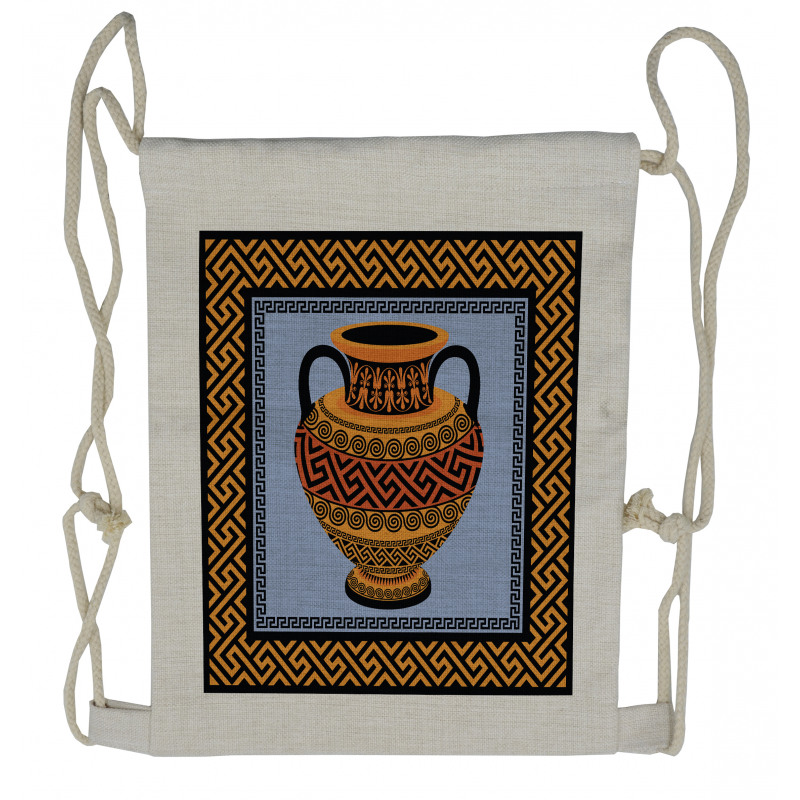 Traditional Amphora Drawstring Backpack