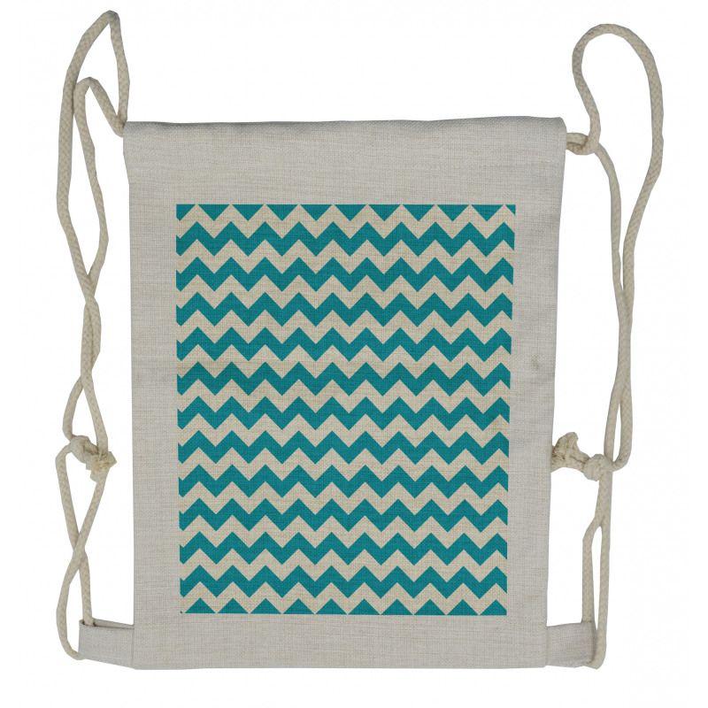 Abstract Chevron Lines Drawstring Backpack