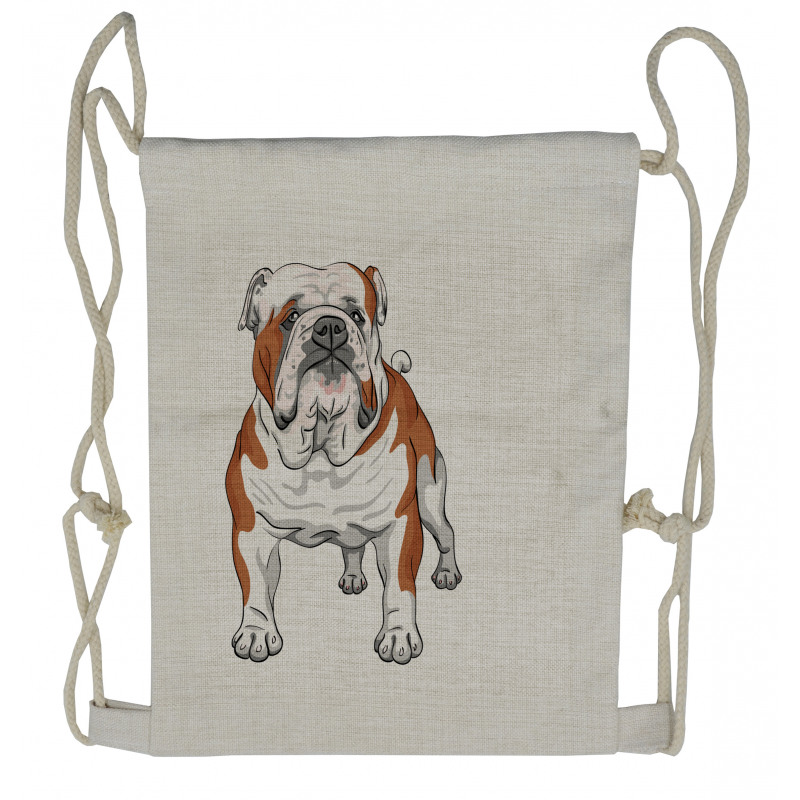 Muscular Dog Drawstring Backpack