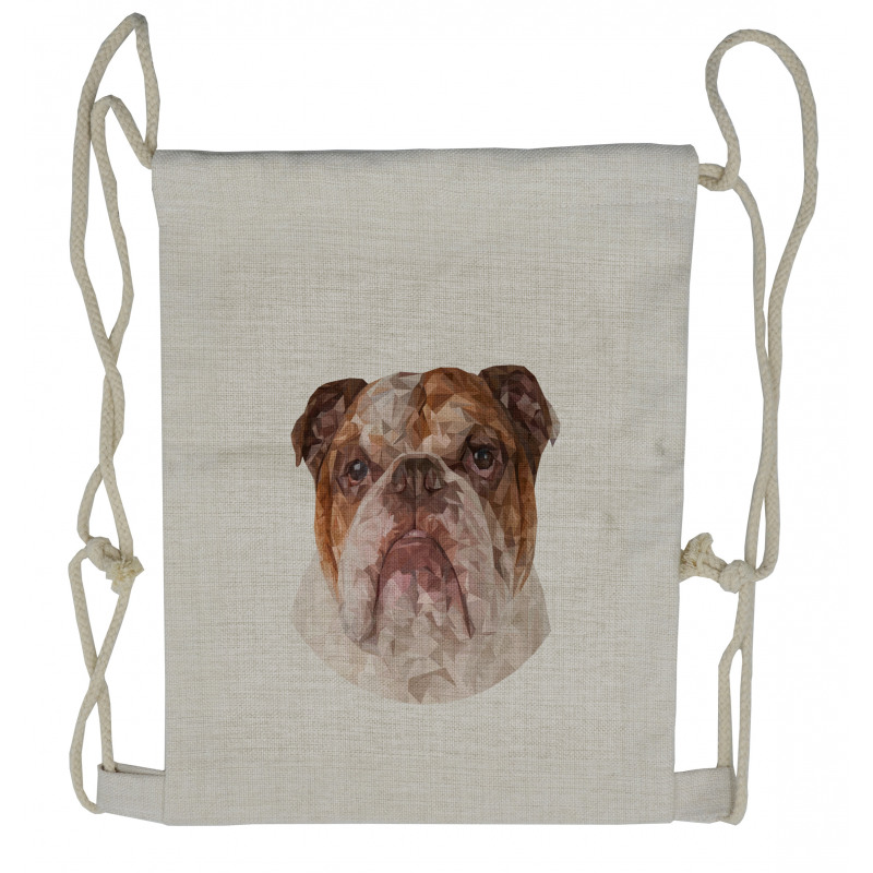 Polygon Dog Drawstring Backpack