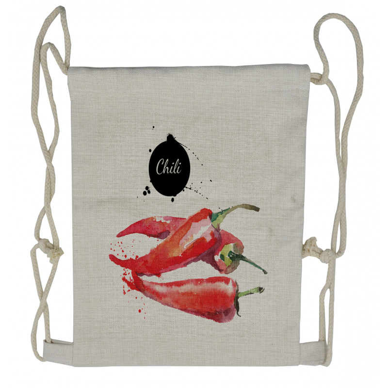 Chili Pepper Hot Spicy Drawstring Backpack