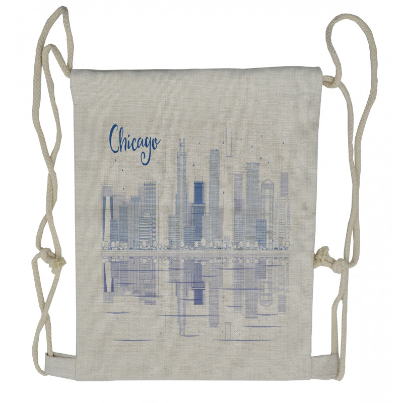 Lake Michigan Drawstring Backpack