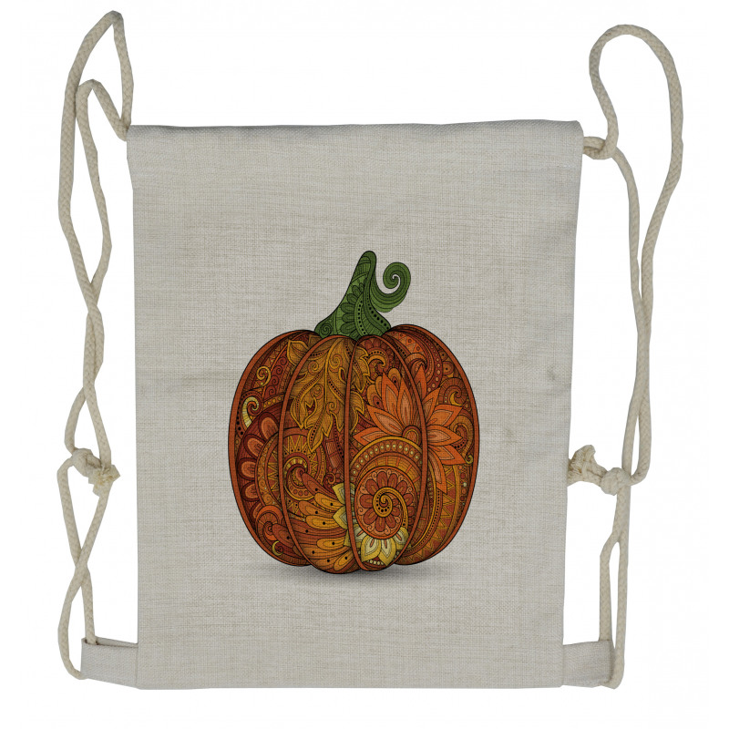 Style Pumpkin Drawstring Backpack