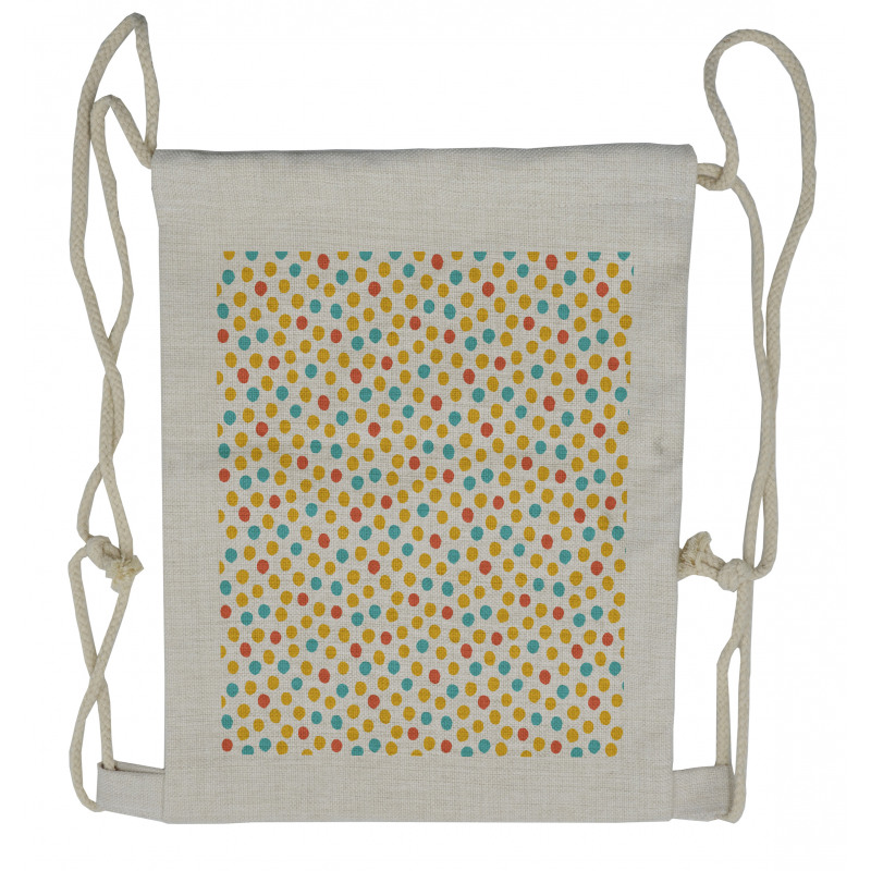 Colorful Dot Pattern Drawstring Backpack