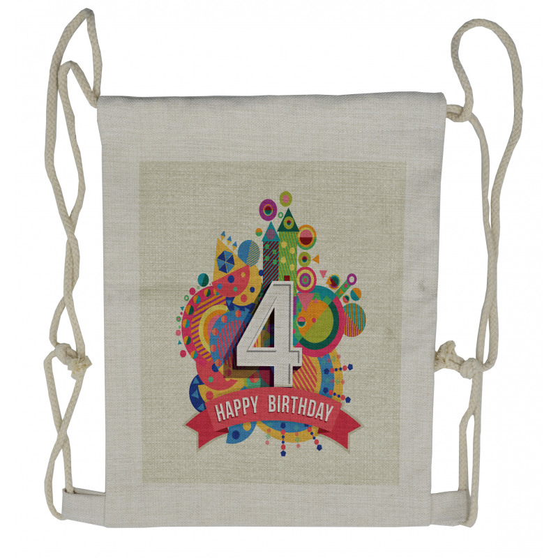 4 Years Old Colorful Drawstring Backpack