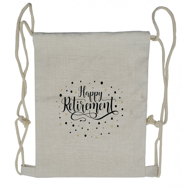 Hand-Written Phrase Drawstring Backpack