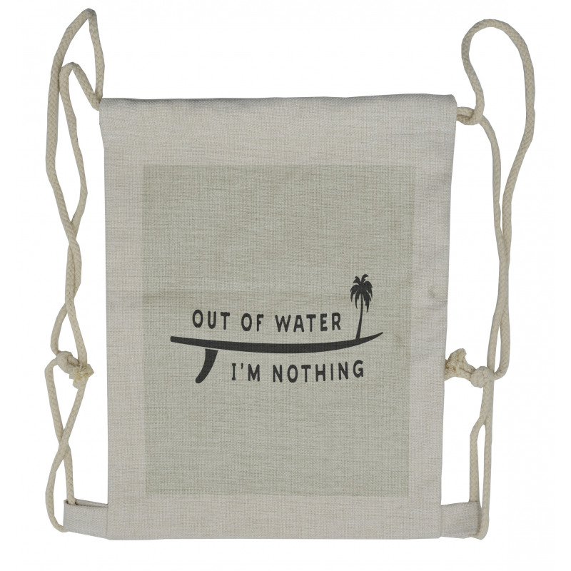 Water I am Nothing Drawstring Backpack