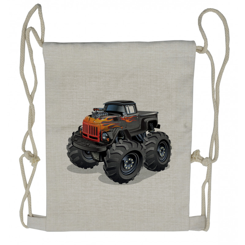 Cartoon Truck Drawstring Backpack