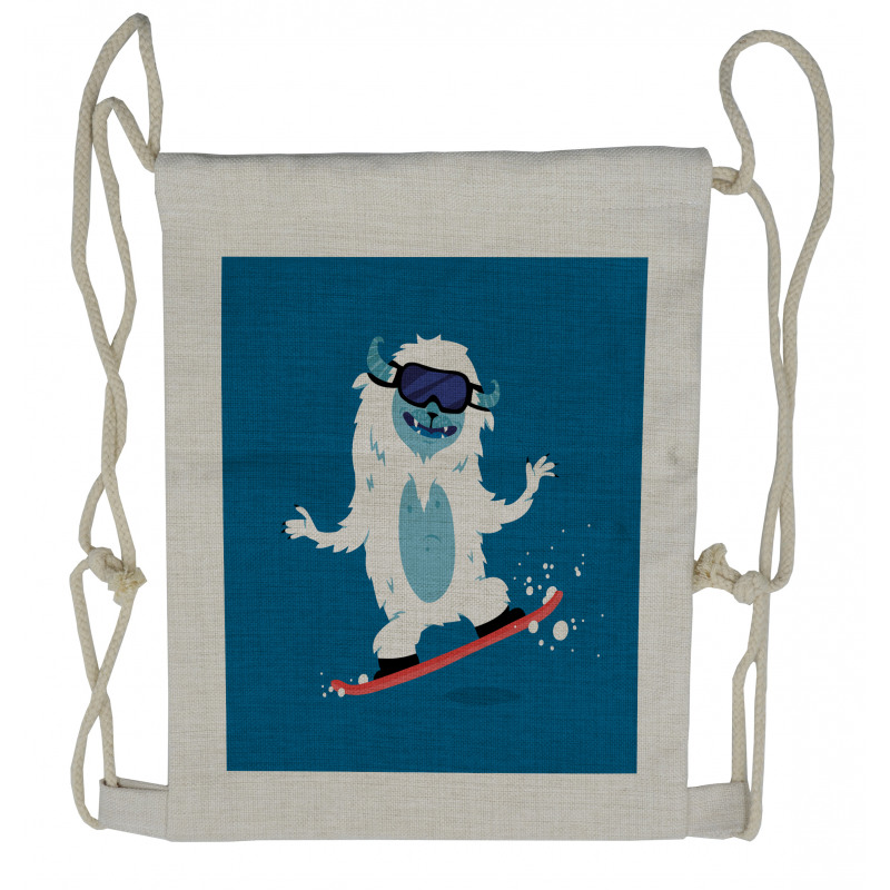 Yeti Snowboard Winter Drawstring Backpack