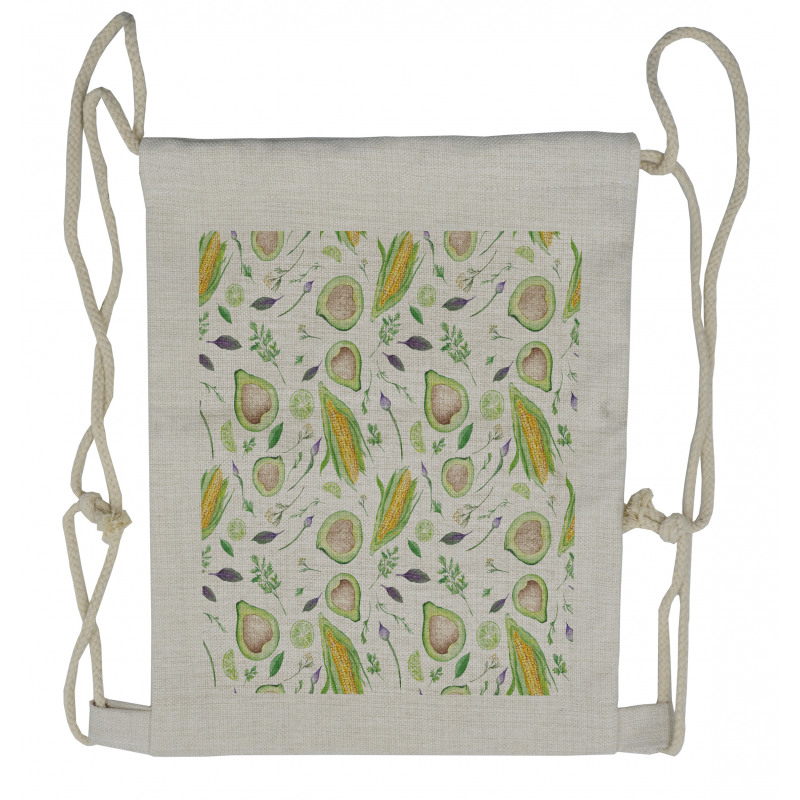 Fresh Salad Ingredients Drawstring Backpack