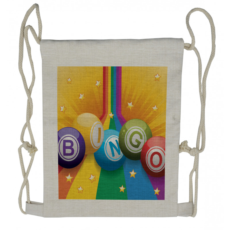 Colorful Balls Rainbow Drawstring Backpack