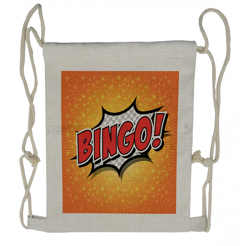 Cartoon Speech Bubble Drawstring Backpack