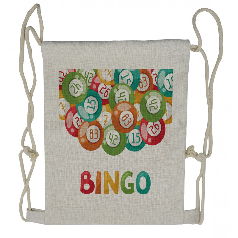 Lottery Game with Balls Drawstring Backpack