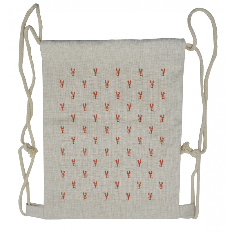 Symmetrical Lobsters Drawstring Backpack