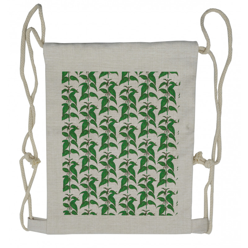 Nettle Branches Drawstring Backpack