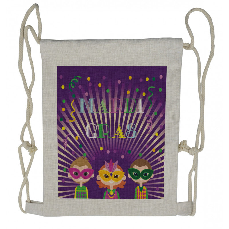 Fat Tuesday Party Drawstring Backpack