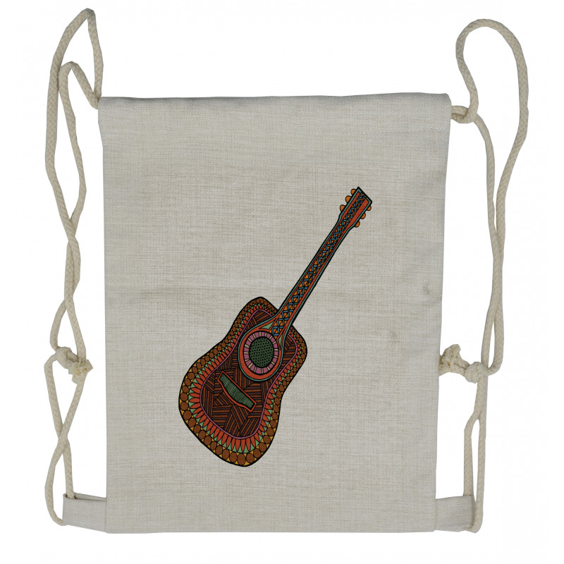 Acoustic Guitar Drawstring Backpack