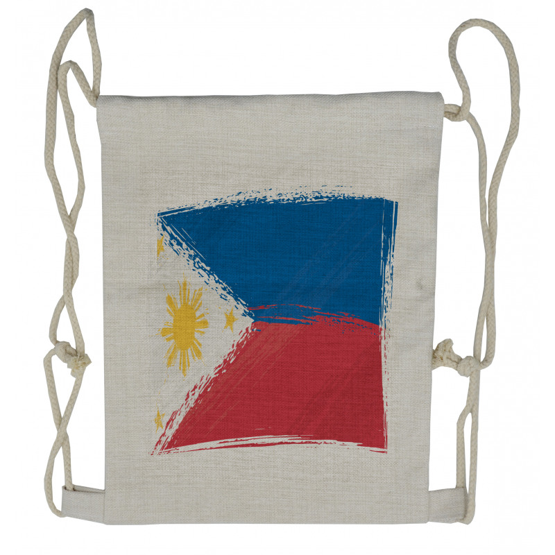 National Flag Drawstring Backpack