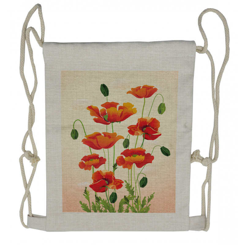 Flower Bouquet Arrangement Drawstring Backpack