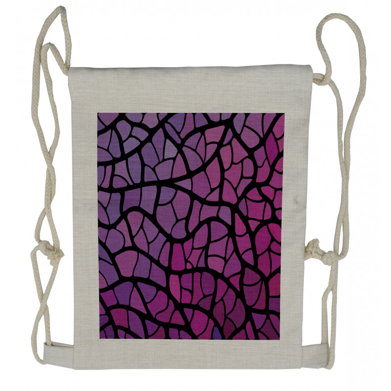 Graphic Stained Glass Drawstring Backpack