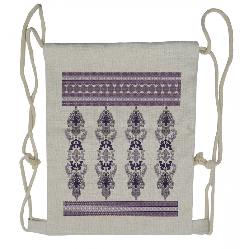 Middle Eastern Motifs Drawstring Backpack