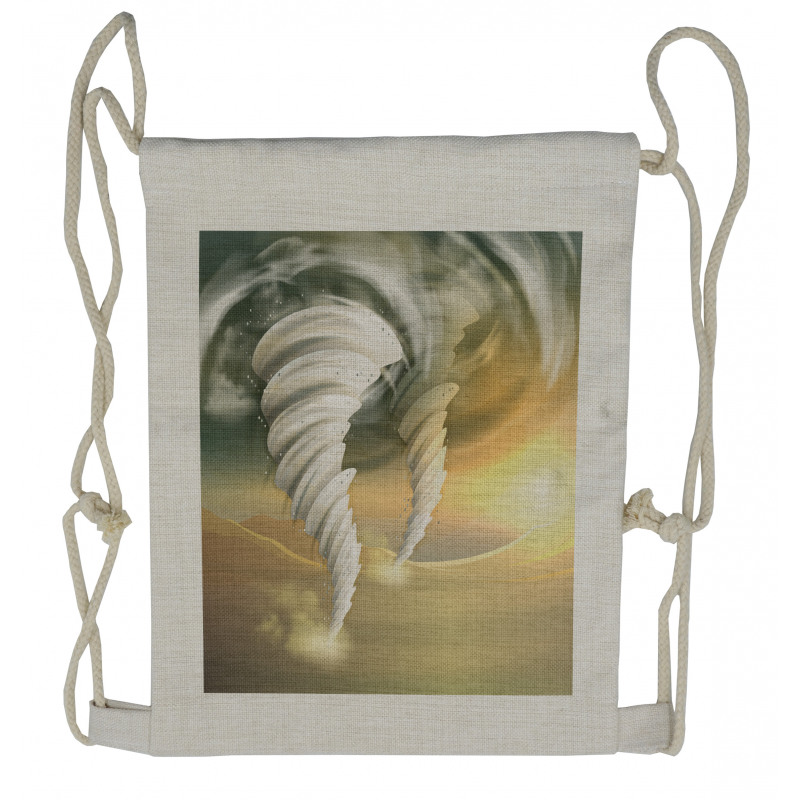 Abstract Hurricane Swirls Drawstring Backpack