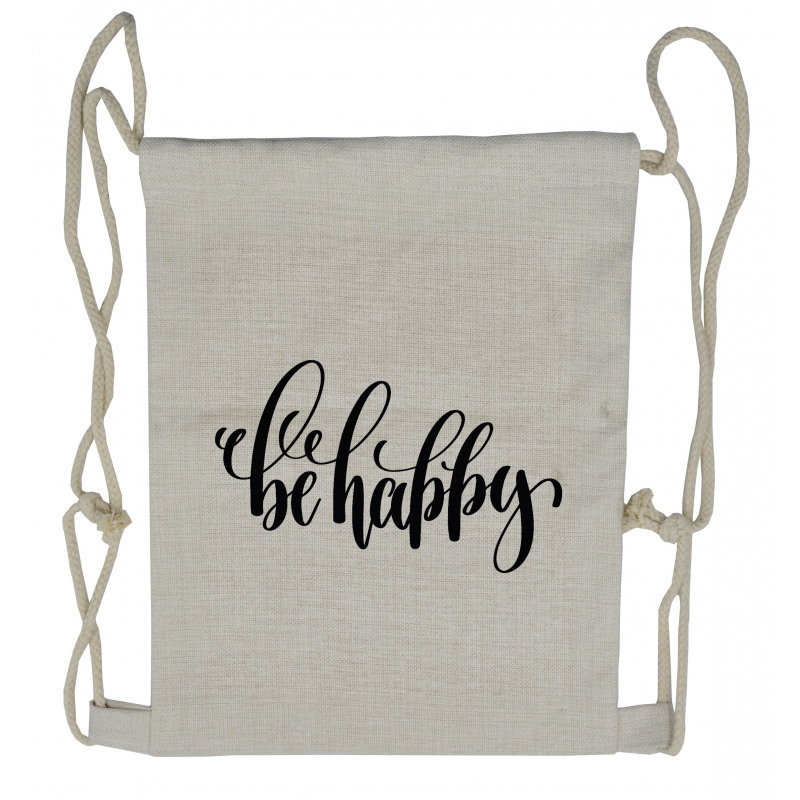 Words in Art Form Drawstring Backpack