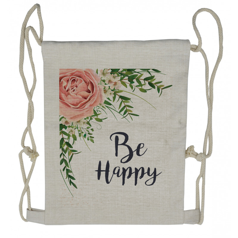 Romantic Bouquet Drawstring Backpack