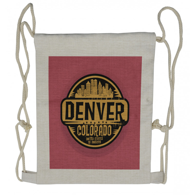 Denver Grunge Urban City Drawstring Backpack